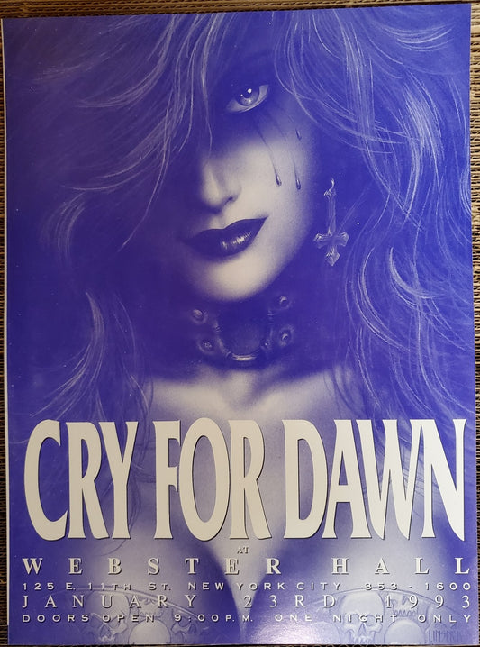 Cry for Dawn Webster Hall flyer