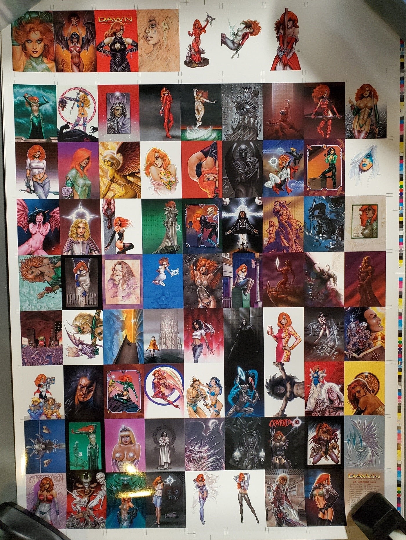 Dawn Another Card Set UNCUT CARD SHEET