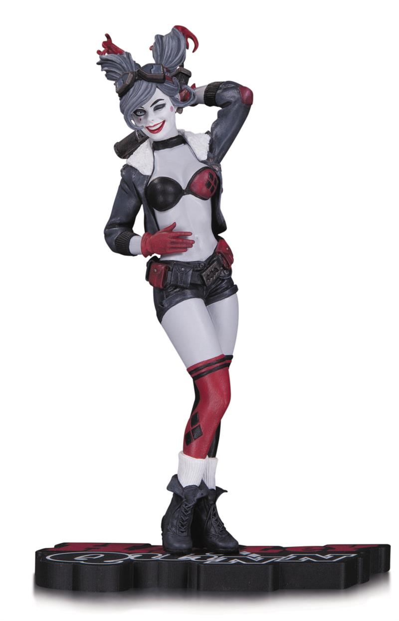 Harley Quinn Black White and Red statue