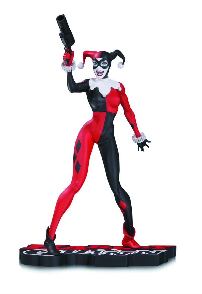 Harley Quinn Black White and Red statue