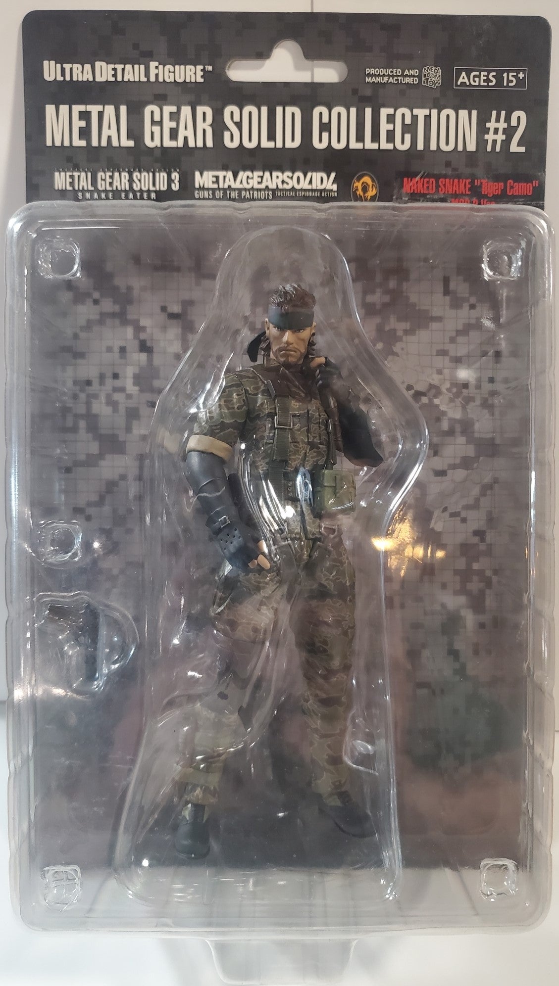 metal gear solid 3 action figures Metal Gear Solid Collection #2 NAKED SNAKE Tiger Camo MGS 3 version ac – Nitro Comics and Collectibles