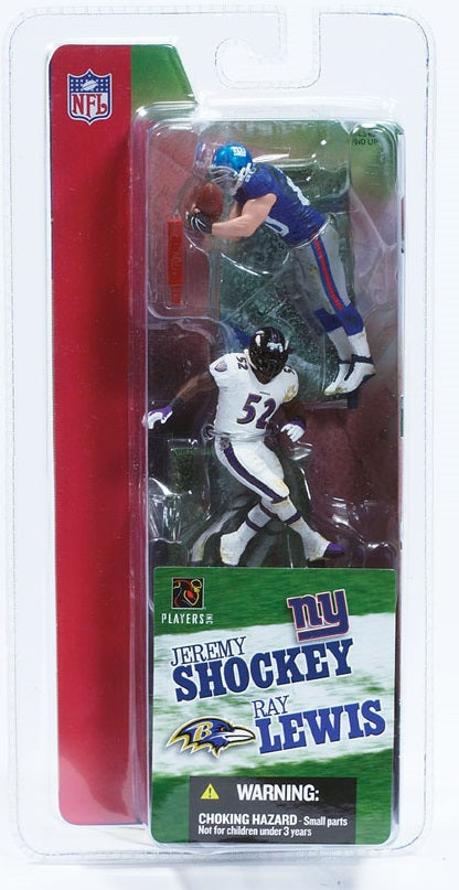 NFL 3 inch series 1 Jeremy Shockey | Ray Lewis action figure 2 pack