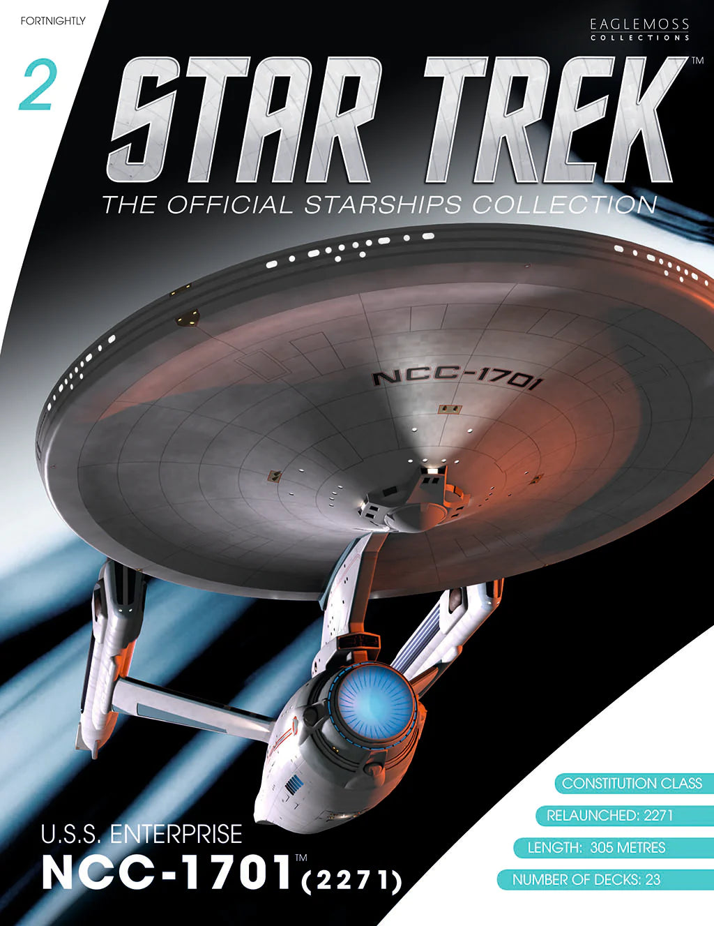 Star Trek Starships Collection # 2 USS Enterprise NCC-1701 (2271) diecast model