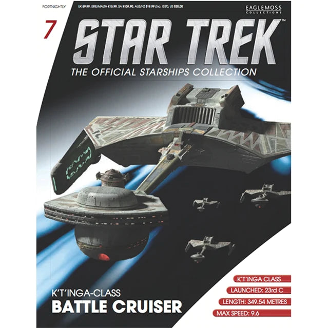 Star Trek Starships Collection #7 Klingon K'T'INGA Class Battle Cruiser diecast model