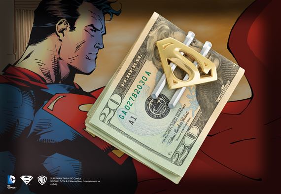 Superman Shield Gold-plated money clip