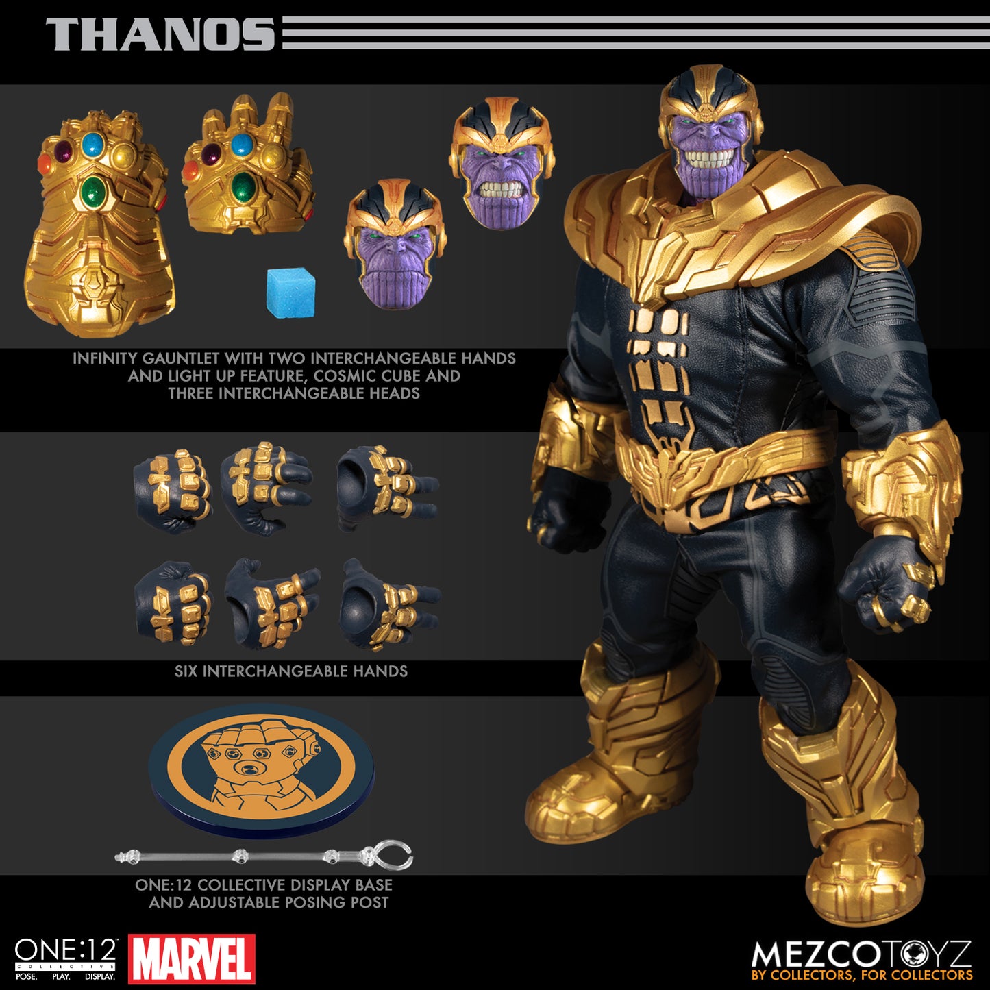 Thanos One:12 Collective action figure by Mezco