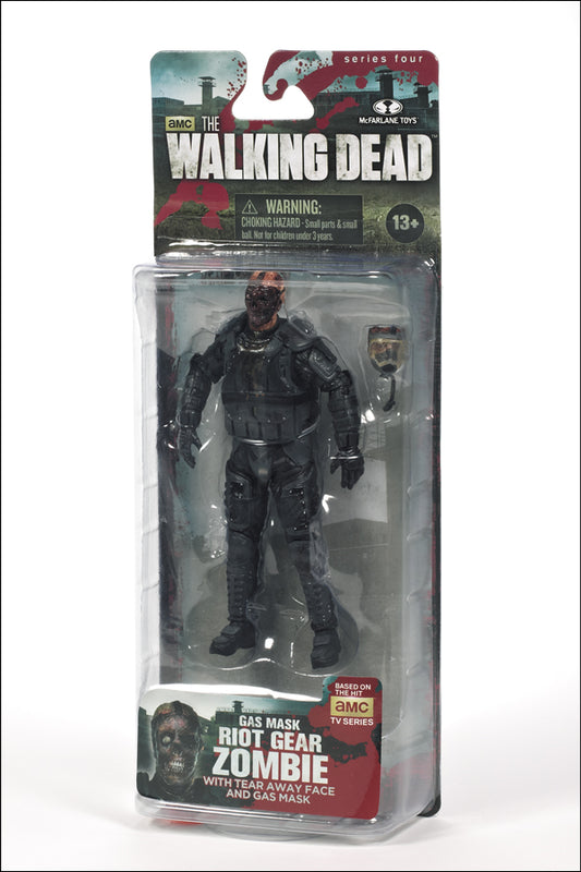 The Walking Dead series 4 Gas Mask Riot Gear Zombie action figure
