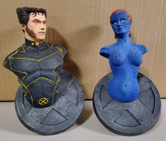 Wolverine & Mystique X-Men movie mini bust set