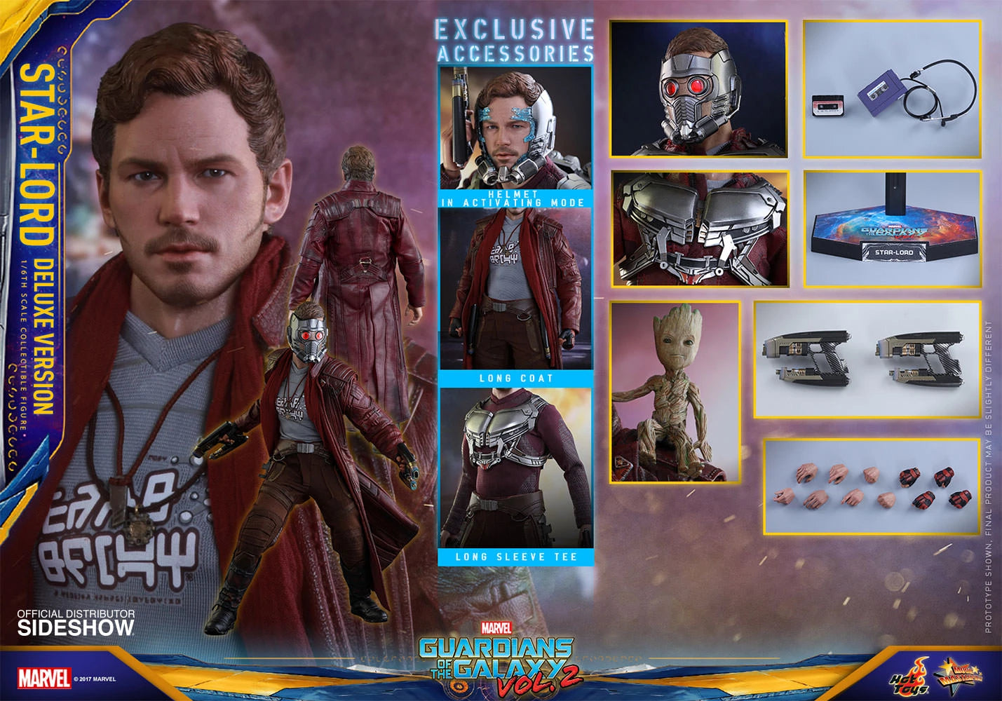 STAR-LORD Guardians of the Galaxy Vol 2 1/6 scale action figure by Hot Toys MMS421
