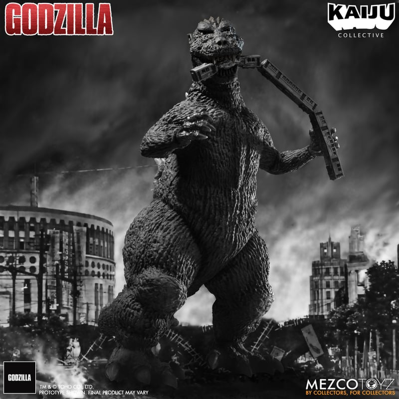 Godzilla B&W (1954) KAIJU Collective action figure by Mezco