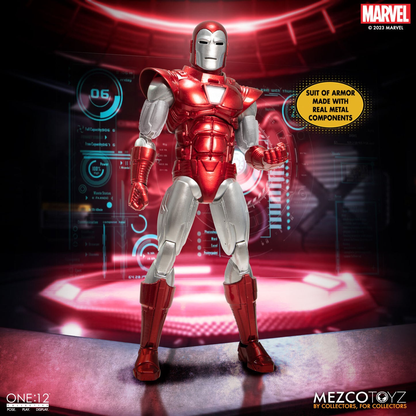 Iron Man Silver Centurion One:12 Collective action figure by Mezco