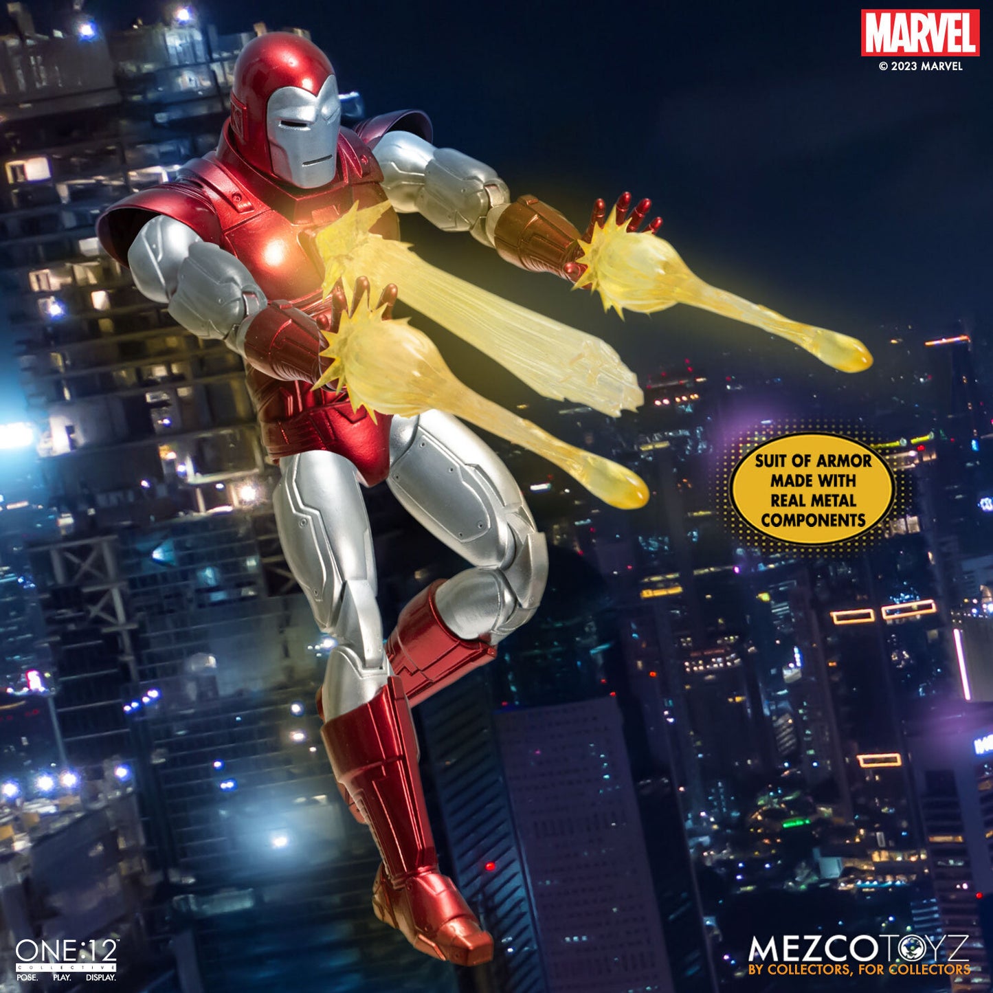 Iron Man Silver Centurion One:12 Collective action figure by Mezco