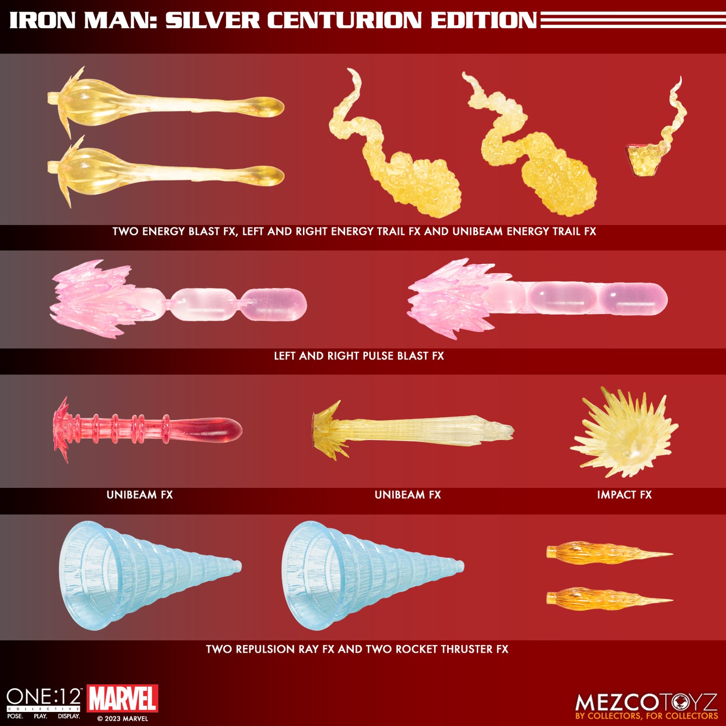 Iron Man Silver Centurion One:12 Collective action figure by Mezco