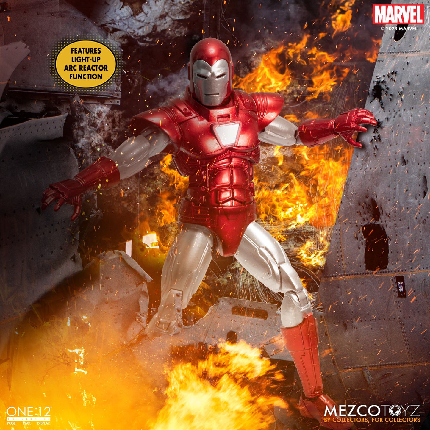 Iron Man Silver Centurion One:12 Collective action figure by Mezco