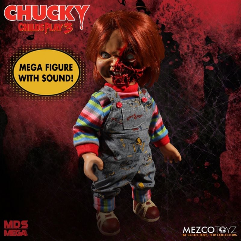 Child's Play 3: Talking Pizza Face Chucky MDS Mega Scale action figure