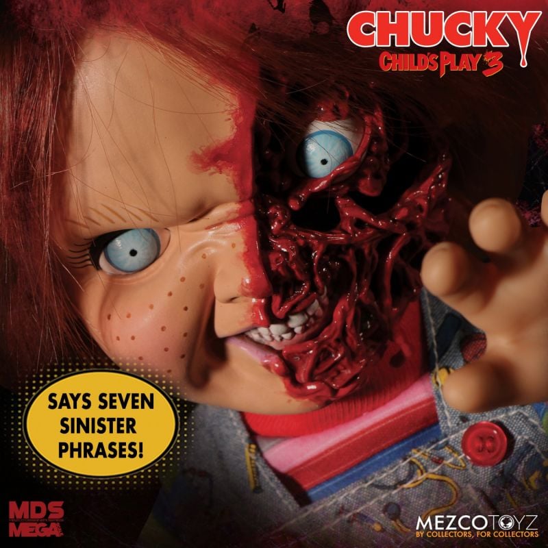 Child's Play 3: Talking Pizza Face Chucky MDS Mega Scale action figure