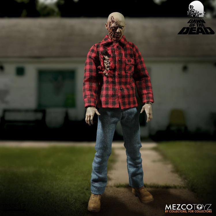 Dawn of the Dead One:12 Collective boxed action figure set Plaid Shirt Zombie