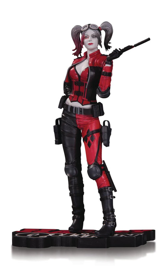 Harley Quinn Injustice 2 Black White and Red statue