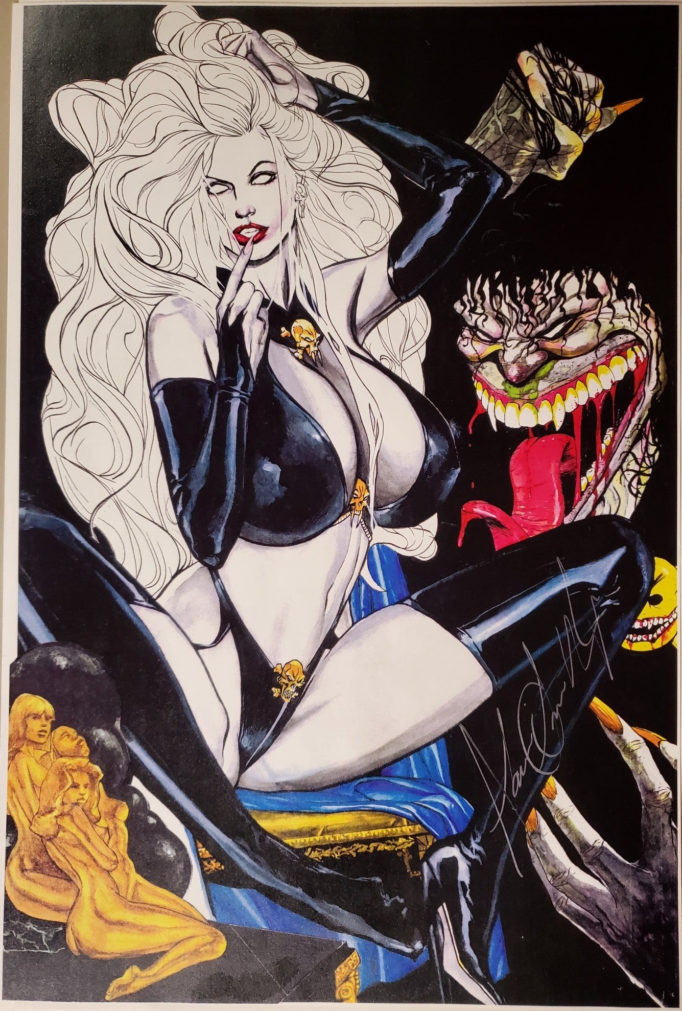 Lady Death print signed by Louis Small Jr