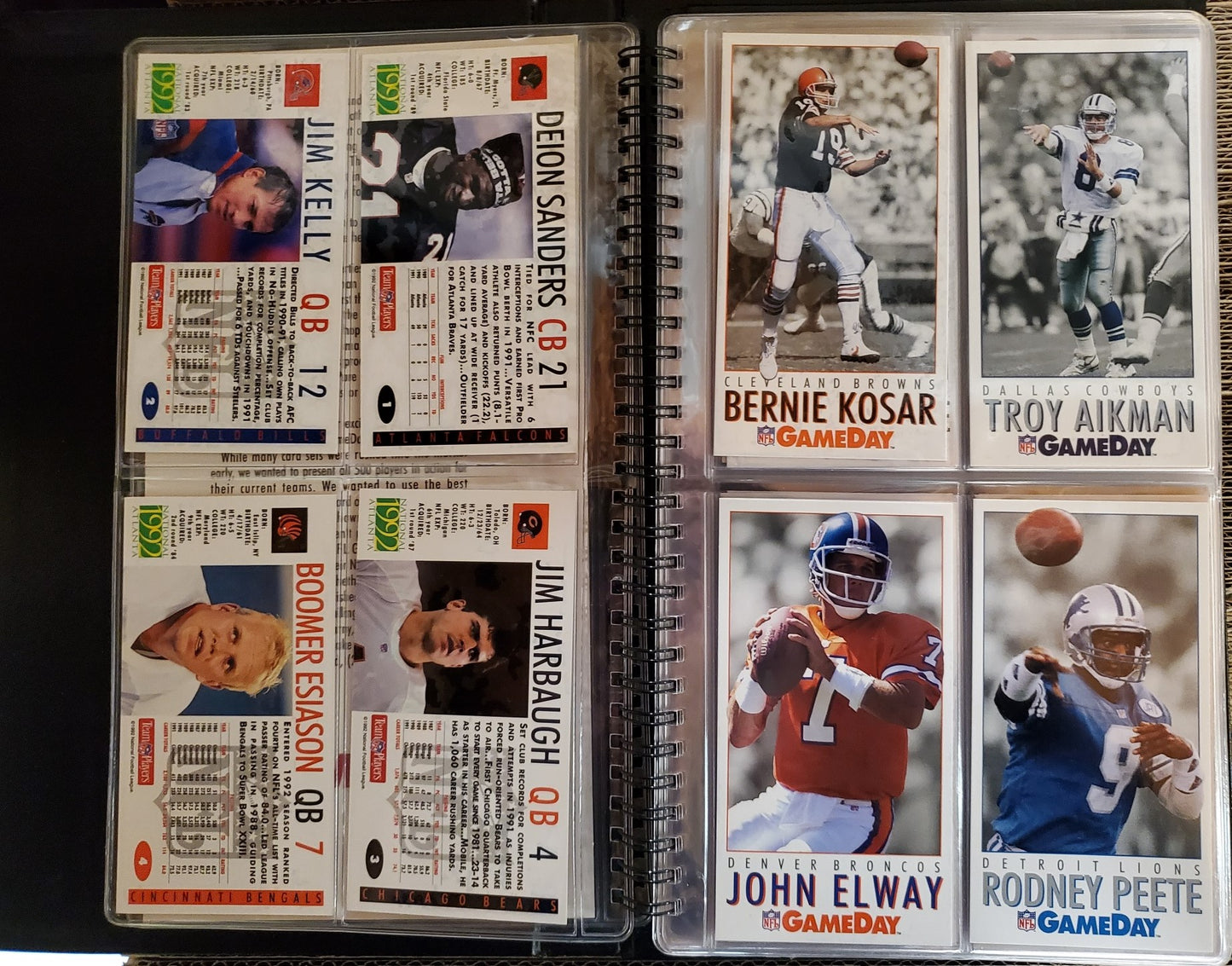 NFL GameDay Football 1992 PROMO Card SLIPCASE/BINDER SET