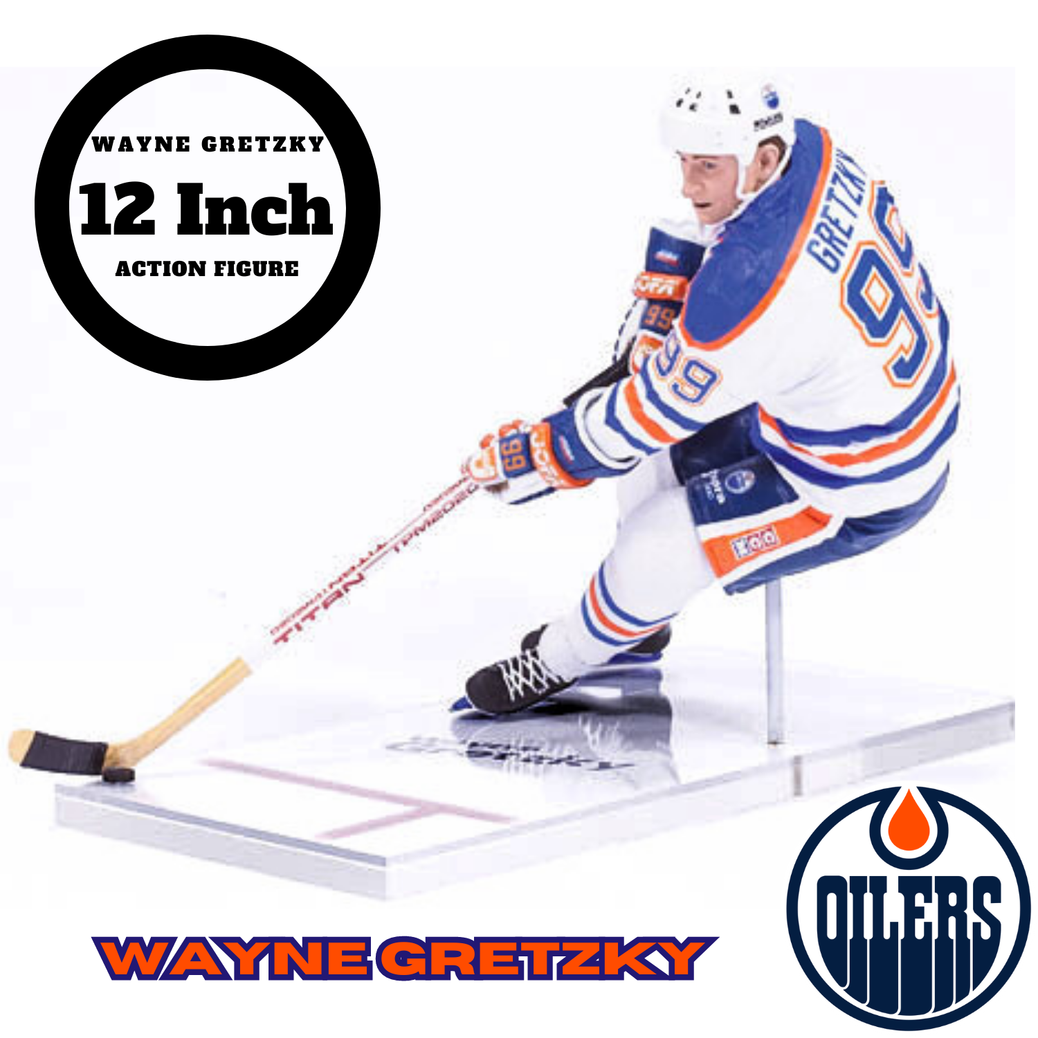 NHL 12 inch WAYNE GRETZKY action figure (Edmonton Oilers)