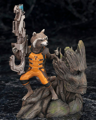 Rocket Raccoon Groot ARTFX statue