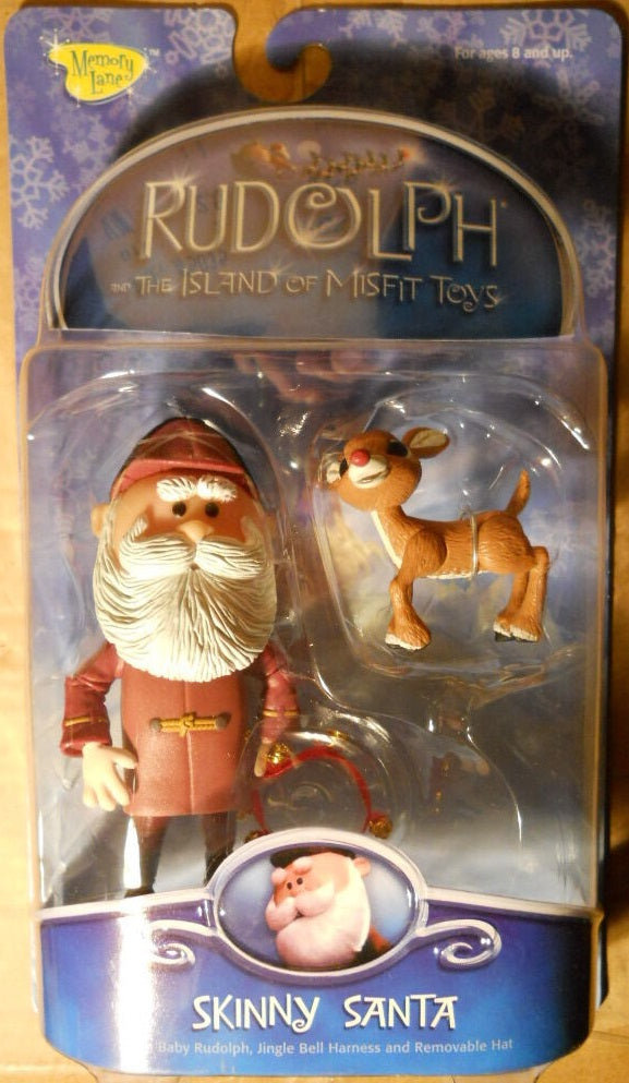 Rudolph the Red Nosed Reindeer Skinny Santa action figure