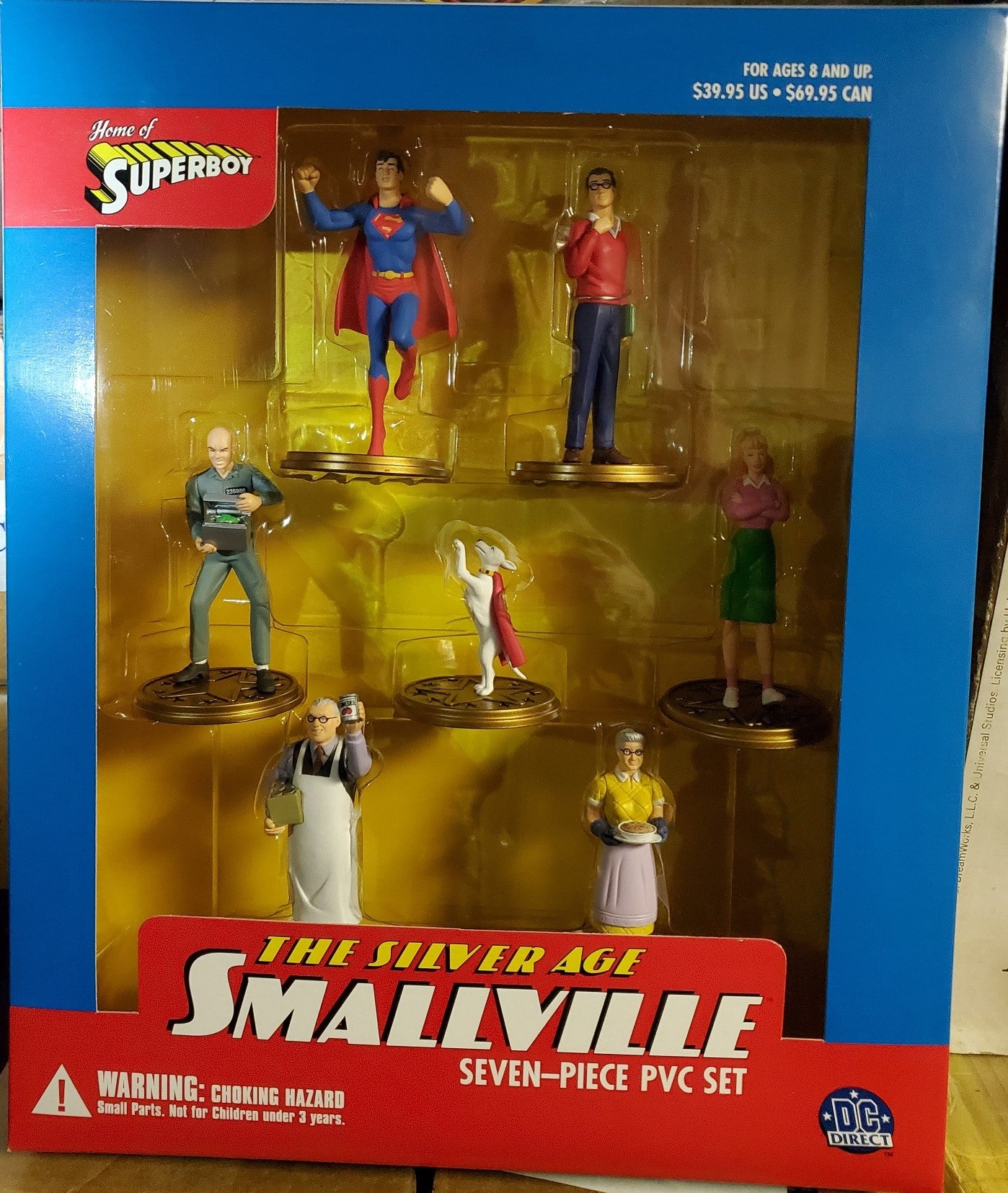 Smallville Silver Age 7 Piece PVC figure set
