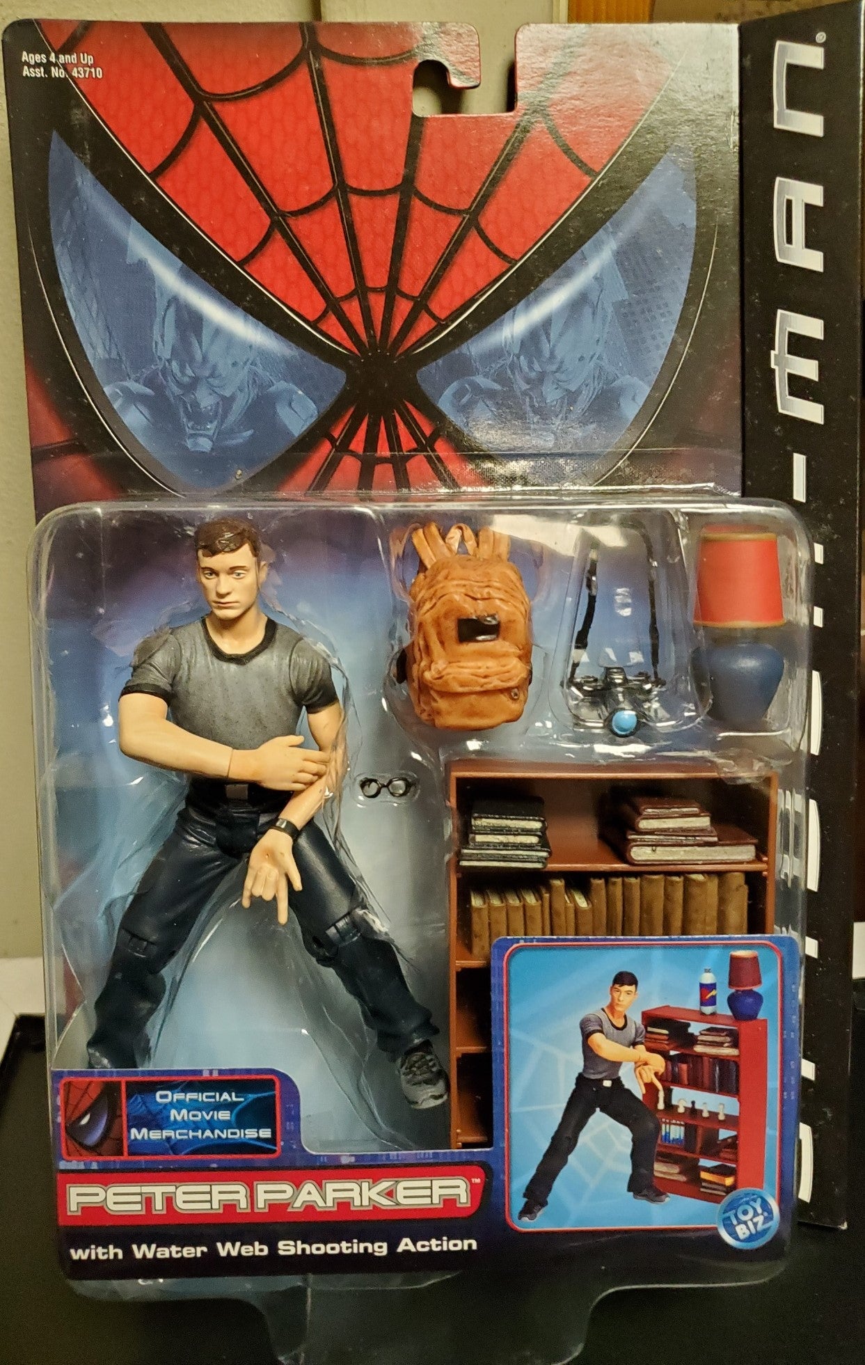 Spider-Man movie series 2 Peter Parker w/water web shooting action figure
