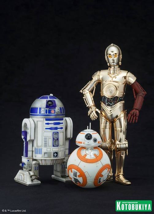 Star Wars R2-D2 C3PO BB8 3 pack Artfx statue by Kotobukiya