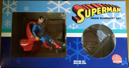 Superman resin Christmas ornament set 