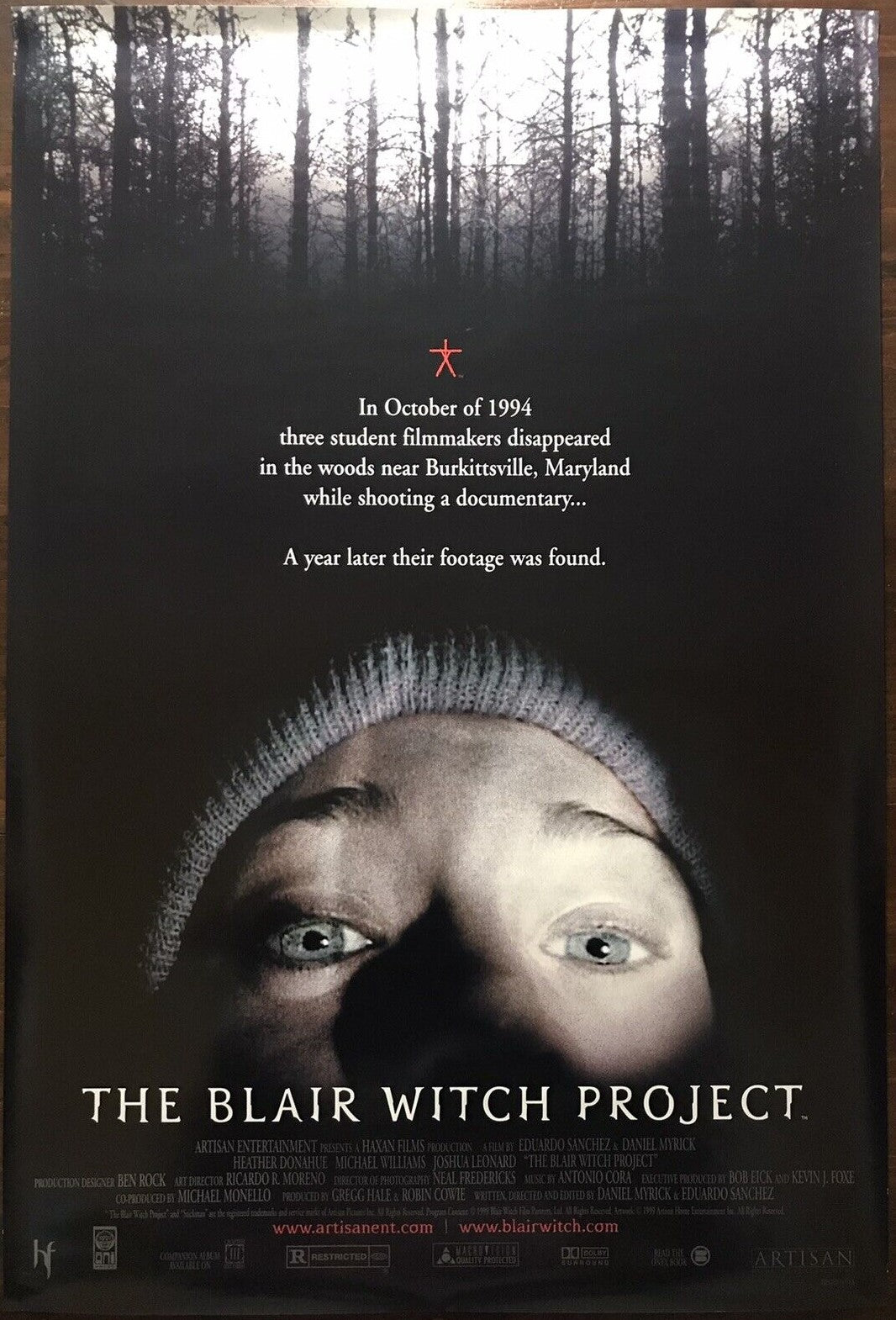 The Blair Witch Project double sided movie poster
