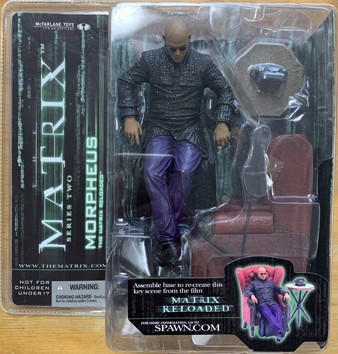 The Matrix Reloaded movie series 2 MORPHEUS action figure by McFarlane ...