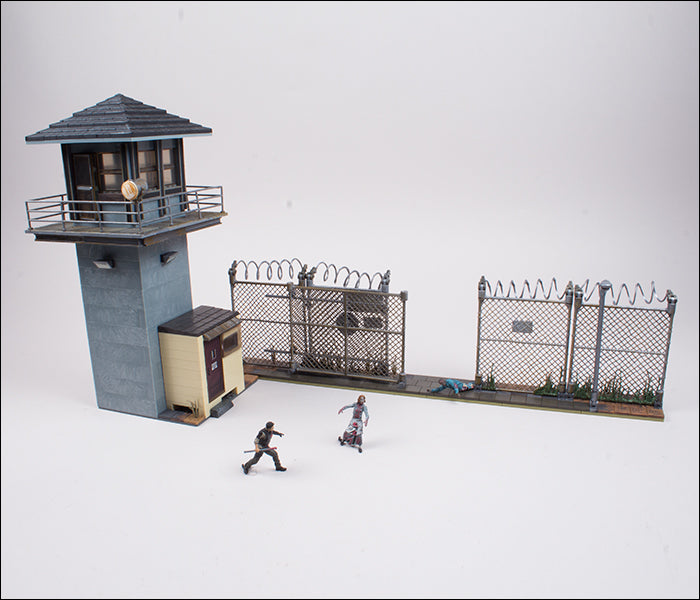 The Walking Dead Prison Tower and Gate Building set
