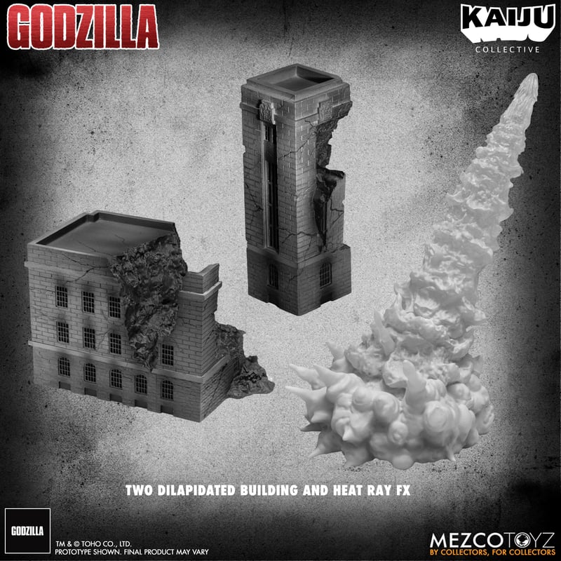Godzilla B&W (1954) KAIJU Collective action figure by Mezco